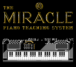 Miracle Piano title screen for NES